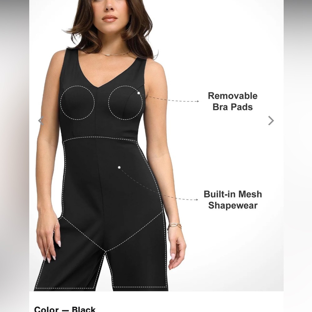 popilush Shapewear Slimming Wide-Leg Jumpsuit - Picture 6 of 12